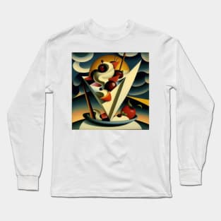 Berries & Cream - Abstract Art Style Long Sleeve T-Shirt